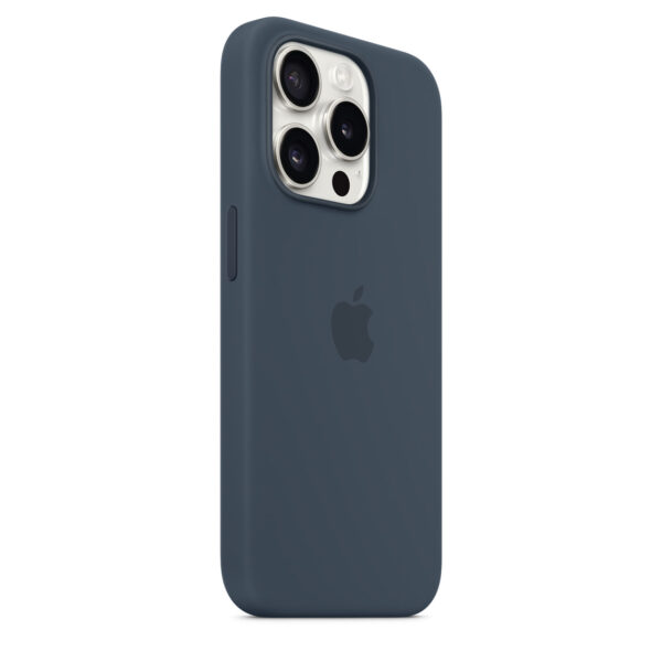 Coque en silicone pour iPhone 15 Pro avec MagSafe