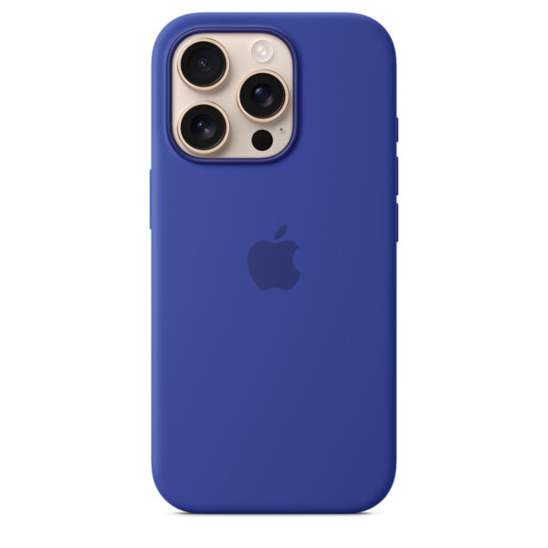 Coque en silicone pour iPhone 16 Pro avec MagSafe