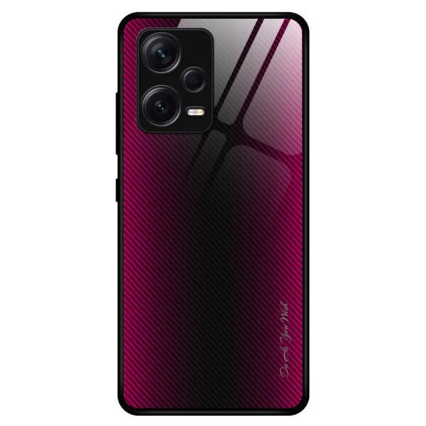 Coque en Fibre de Carbone avec Verre Trempé pour Xiaomi Redmi Note 12 Pro Plus